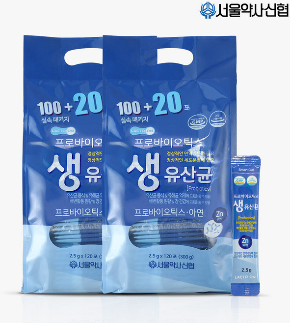 서울약사신협 락토온 프로바이오틱스 생유산균 2.5g 120포 2세트 8개월분, 300g, 2개