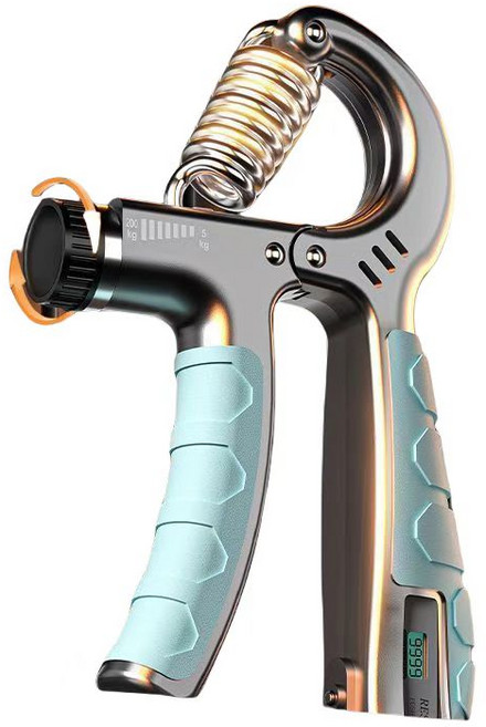 5kg~200kg 조절식 악력기 손목 강화 트레이닝 그립 운동 기구, 1개, 초록색