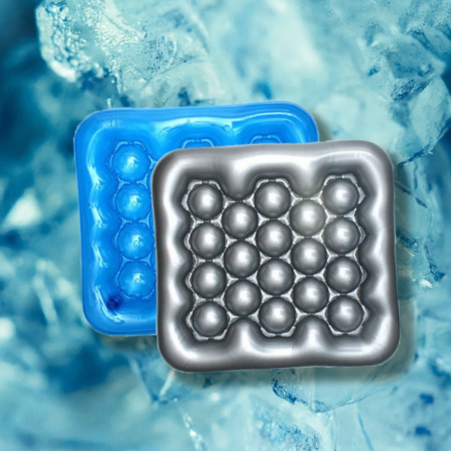 루체트리 공기방석 프리미엄 튜브형 물방석 휠체어 쿨 매트 쿠션, 그레이