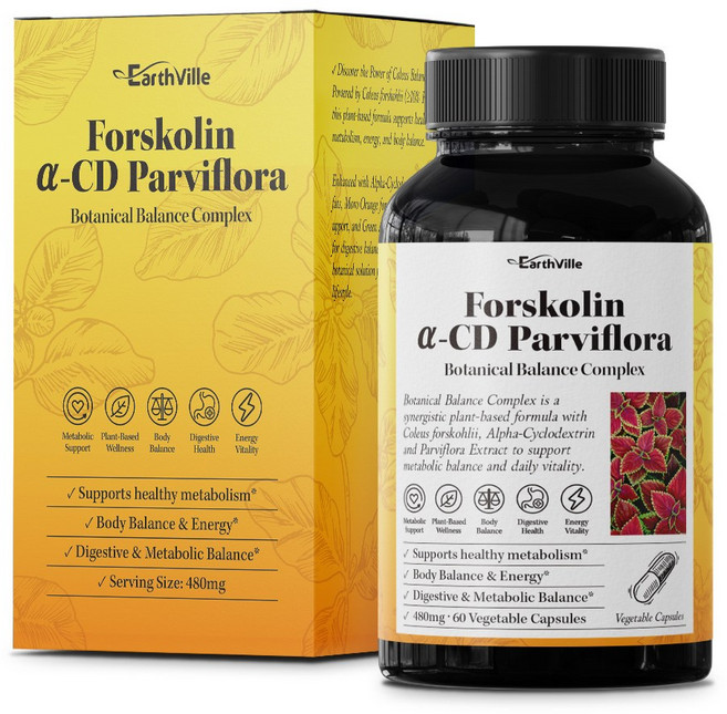 어스빌 파비플로라 알파CD 포스콜린 480mg, 60정, 1개