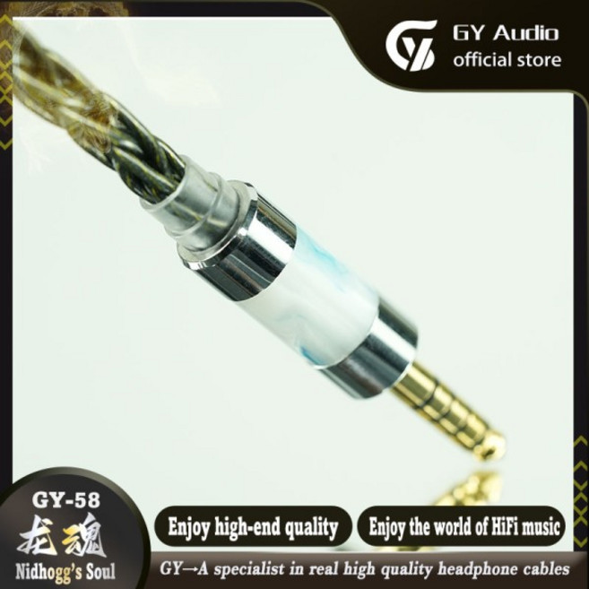 GY HiFi-58 Nidhogg's Soul 8N OCC 금도금 + 구리 오디오 파일 이어폰 케이블 Simgot et142 용 4.4mm 2Pin, 02 민트 컬러