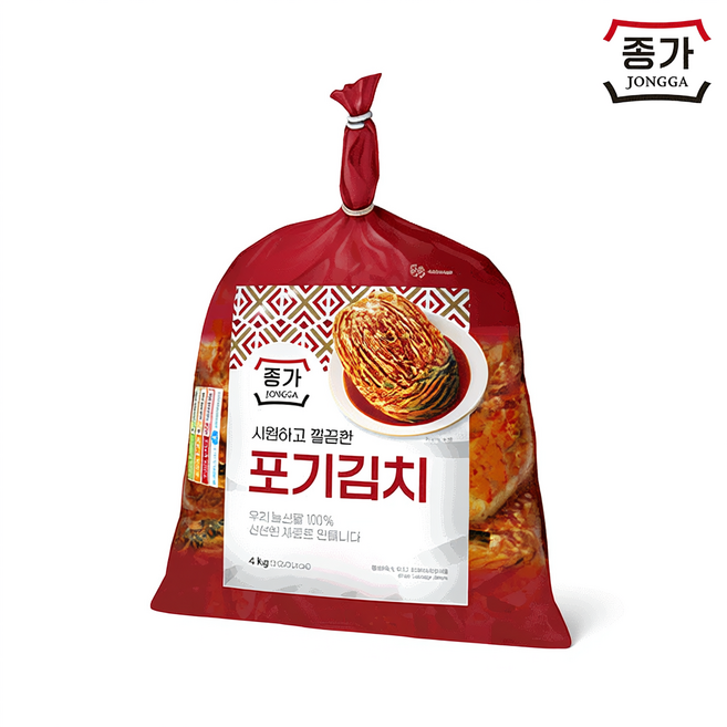 종가 포기김치 4kg 1개 + 열무김치 2.5kg 1개