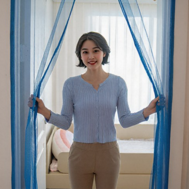 해비츠 붙이는 현관 자석 방충망 무타공 모기장, 헬로우퍼피