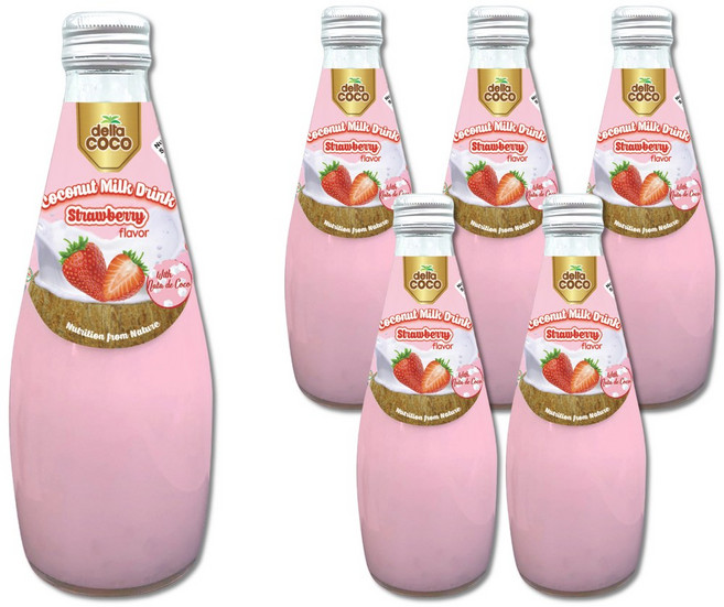 델타코코 딸기맛 코코넛밀크 드링크, 6개, 290ml