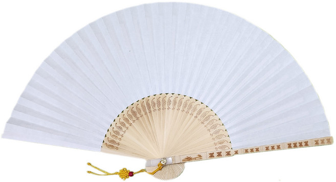 송정필방 부채-한지접선(소)최고급백선 합죽선-먹색이좋은 최상품, 1개