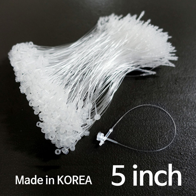 국산 스트링핀 루프핀 의류 실끈 손택핀 텍끈 5000개 3인치~9인치 사이즈선택, 1박스, 5인치