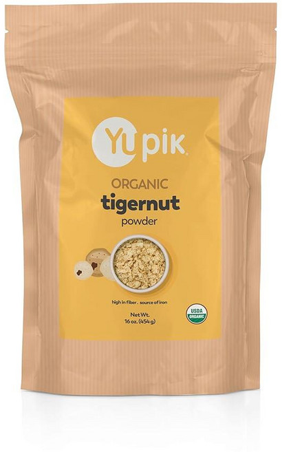 Yupik 그라운드 타이거넛 파우더 453.6g(1파운드) (16온스) USDA 인증 글루텐 프리 생 비건 코셔 GMO 프리 견과류 및 순한 밀가루 저칼로리 콜, Yupik 유기농 그라운드 타이거넛 파우더 453.6g, 1개