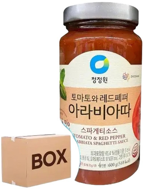 [청정원] 아라비아따 스파게티소스 600g 12입 (박스), 1개