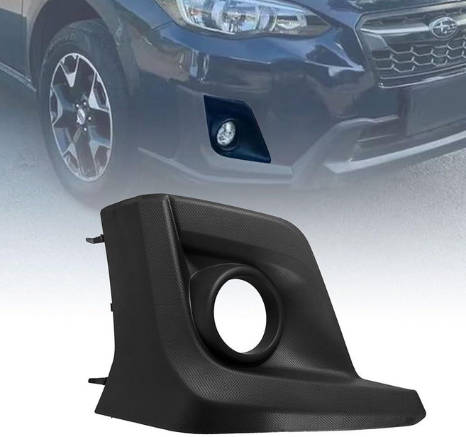 BABERGOU 블랙 전면 오른쪽 조수석 범퍼 안개등 베젤 커버 구멍 포함 스바루 크로스트릭 2018-2020 교체용 57731FL082 SU1039121 320129