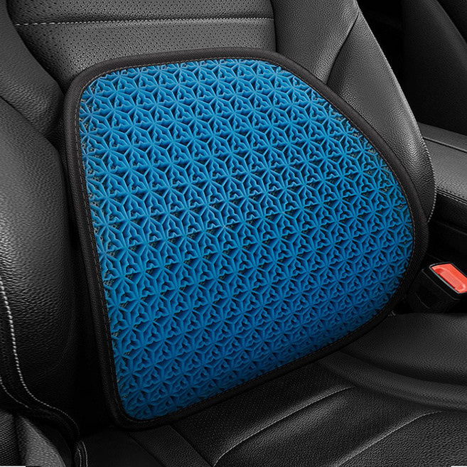 벤비아믹스 3D 쿨젤마스터 자동차 방석 사계절 시원한 여름방석 시트커버 실리콘 장거리 명절 차량 사무실 학교 의자 00805, 1개, 등쿠션 파랑