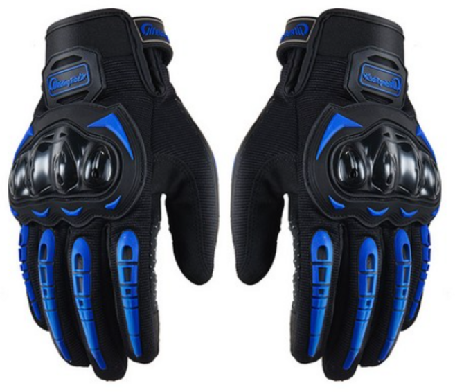 알럽핏 블랙컬러포인트 터치스크린 스포츠장갑, 블루, 1개