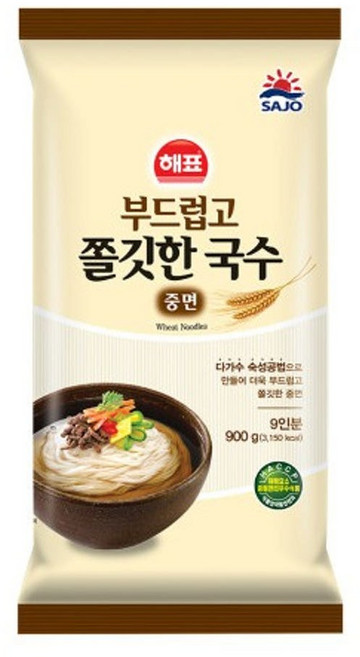 해표 부드럽고 쫄깃한 국수 중면, 1개, 900g