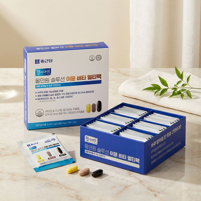 종근당 비타멀티팩 올인원 30포 프리미엄 저온초임계rTG오메가3 루테인 비타민 밀크씨슬 직장인 멀티팩, 30회분, 1개