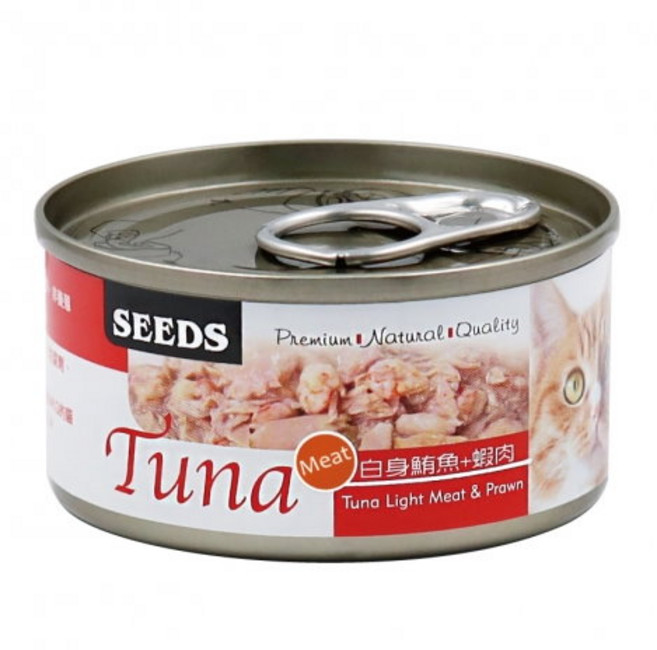 SEEDS惜時 Tuna貓罐 白身鮪魚+蝦肉口味 70g 無添加色素防腐劑, 白身鮪魚+蝦肉, 1罐