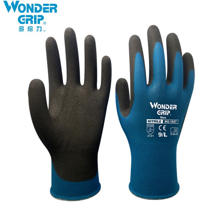 Wonder Grip 多給力 WG-1857 丁腈工作手套 透氣耐磨防滑, 1個, 尺寸M
