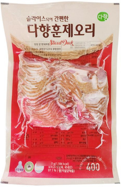 다향훈제오리 400G/팜덕-, 2개, 400g