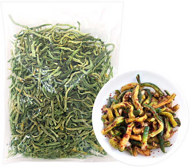 (배터짐)찐한향 동북 연변 천무우 무우말랭이 무말랭이(가는소), 1개, 500g