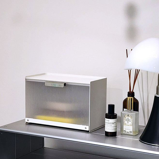 프롬하우스 도어형 하프 사이즈 스토리지 박스 철제수납함 다용도수납함 주방수납함, 단품, 1개