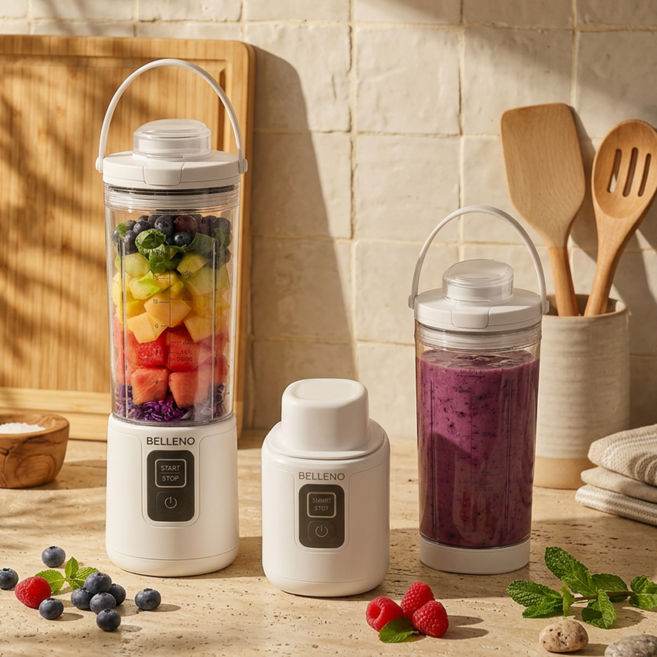 벨레노 휴대용 무선 믹서기 블렌더 텀블러, 화이트