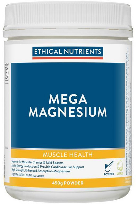 뉴질랜드 에티컬뉴트리언츠 Ethical Nutrients Mega Magnesium Powder Citrus 메가 마그네슘 시트러스맛 파우더, 1개
