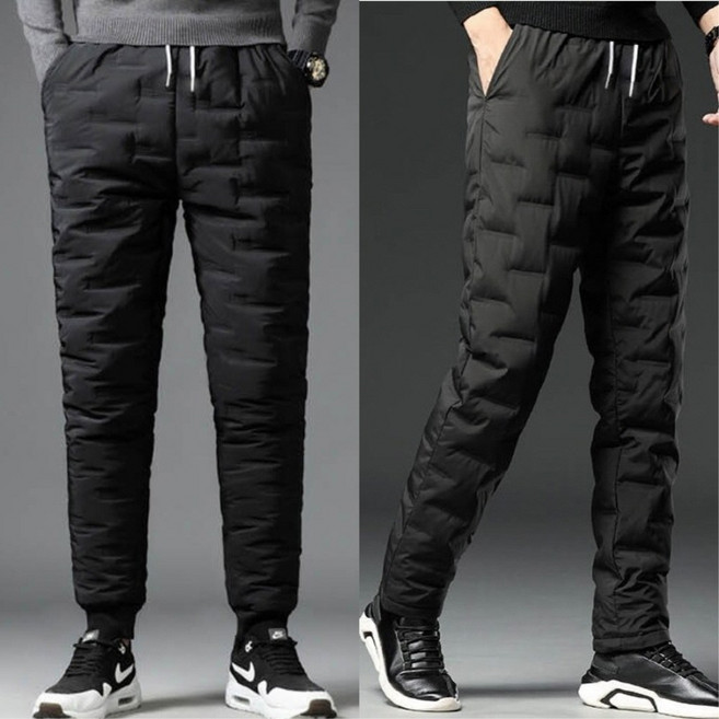 1+1 남자 고주파 압열누빔 패딩바지 밑단일자형/밑단밴딩형 겨울바지