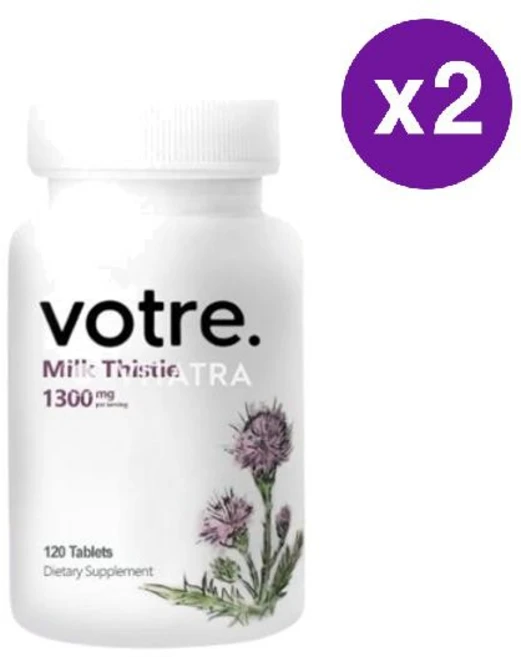 보트레 밀크씨슬 1300 mg 120정 2개 Votre Milk Thistle - 쿠팡