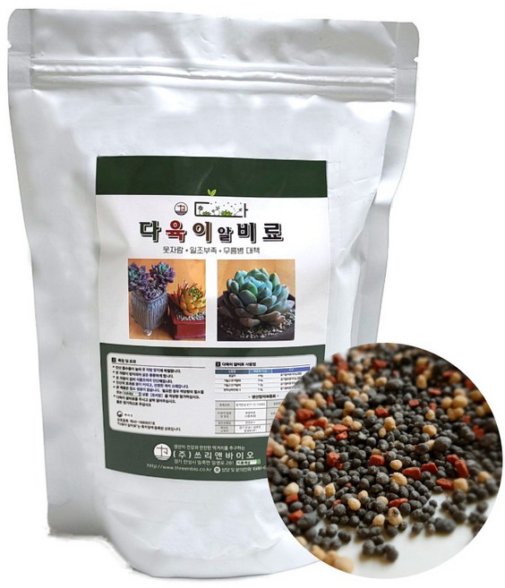 쓰리앤바이오 웃자람 방지 다육이 영양제 알비료 1Kg, 1개