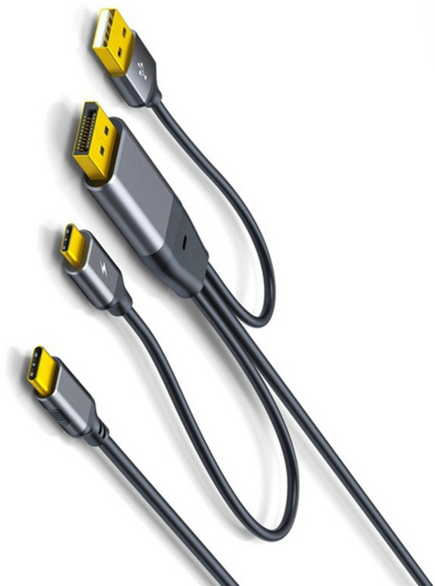 모바일 모니터 VR 터치 컨트롤을 위한 USB C 비디오 케이블 4K60Hz 연결, 3m, 3m