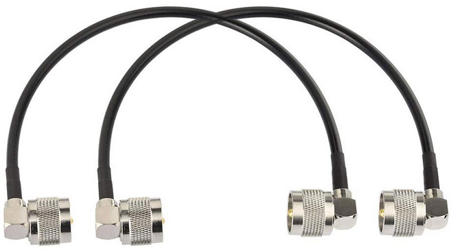 슈퍼배트 CB 라디오 동축 케이블(3피트 2팩) PL259 점퍼 케이블 UHF Pl259 남성 대 디지털 RG58 케이블 HAM 및 라디오 안테나 분석기 더미 로드 SWR, 12in, 2-pack