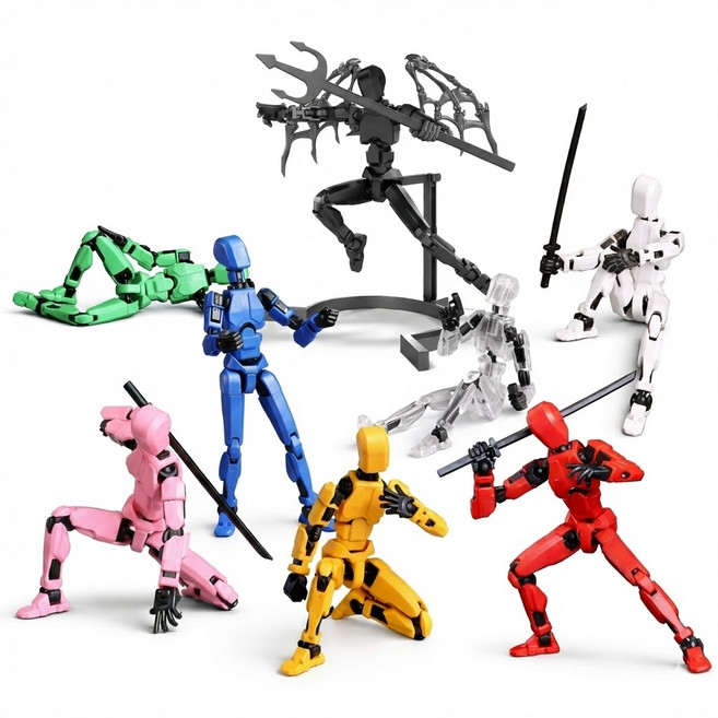 서플라이랩 액션피규어 8종세트 360도 구체관절 키덜트 조립 DIY 프라모델, 8개