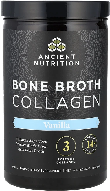Ancient Nutrition 뼈 육수 콜라겐 바닐라 맛 519g(1.1lb), AncientNutrition뼈육수콜라겐바닐라맛519g, 519g, 1개 - 쿠팡