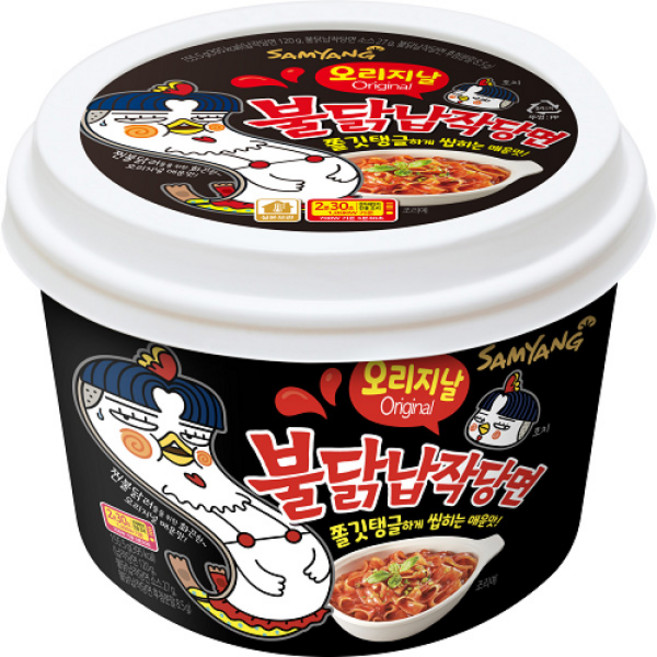 불닭 납작당면, 155.5g, 3개