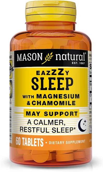 1+1 Mason Natural 이지 슬립 마그네슘 카모마일 200mg 60정, 2개 - 쿠팡