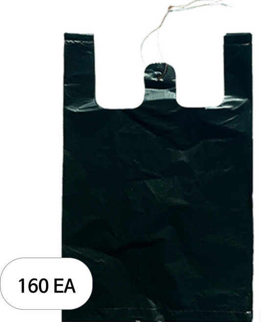 이쁜이봉투 일반 마트 봉투 5호 검정, 15L, 160개