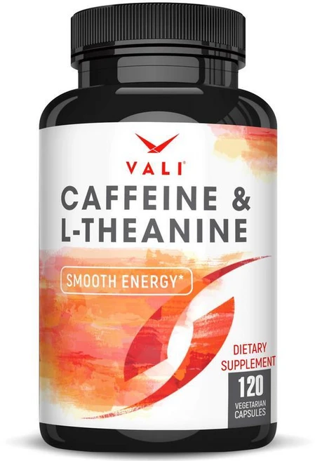 VALI 카페인 50mg L 테아닌 100mg 스마트하고 부드러운 에너지 집중력 카페인 Nootropic, 2개, 120정 - 쿠팡