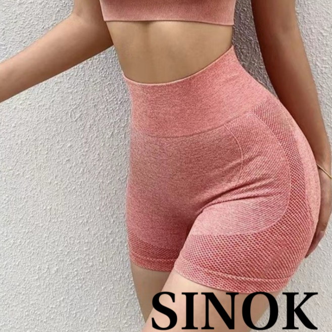 SINOK 여성 힙업 숏레깅스 하이웨스트 노Y존 핫팬츠 요가 필라테스 헬스 여름 운동복 3부 4부 크로스핏