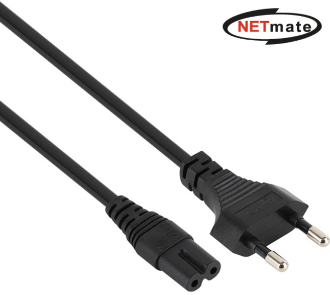 강원전자 넷메이트 국제표준규격 220V 전용 2구(8자) AC 파워 케이블 1.2m NMP-PC03