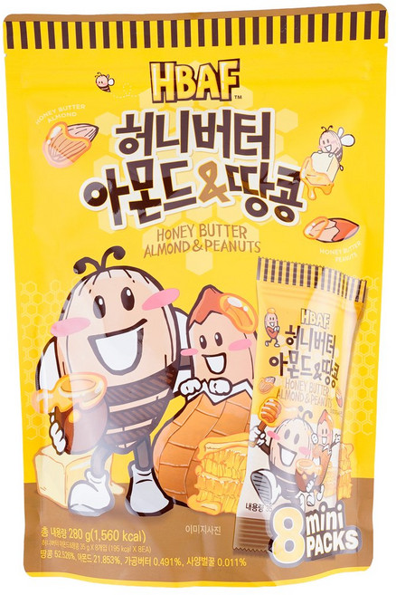 허니버터 아몬드&땅콩 35gx8입, 1개, 35g