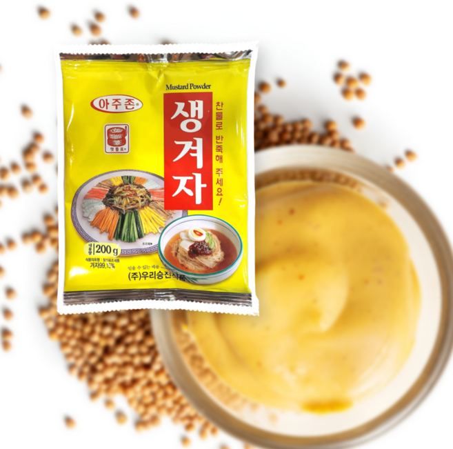 [당일출고] 아주존 생겨자분 겨자 가루 업소용 식당용 일식 일식당 우리승진 맷돌표, 200g × 10개, 200g, 10개