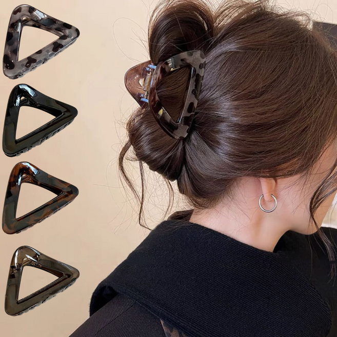행운상회 여성 헤어 집게핀 삼각 디자인 3개 4개 세트 대형 강력 고정 미끄럼방지