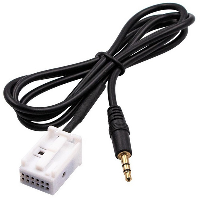 차량용 407 1 트라이엄프 어댑터 5MM 408 오디오 MP3 307 개 308 RD4 케이블 푸조 C2 507 3 Aux 시트로엥 C5 세가, Black, 1개