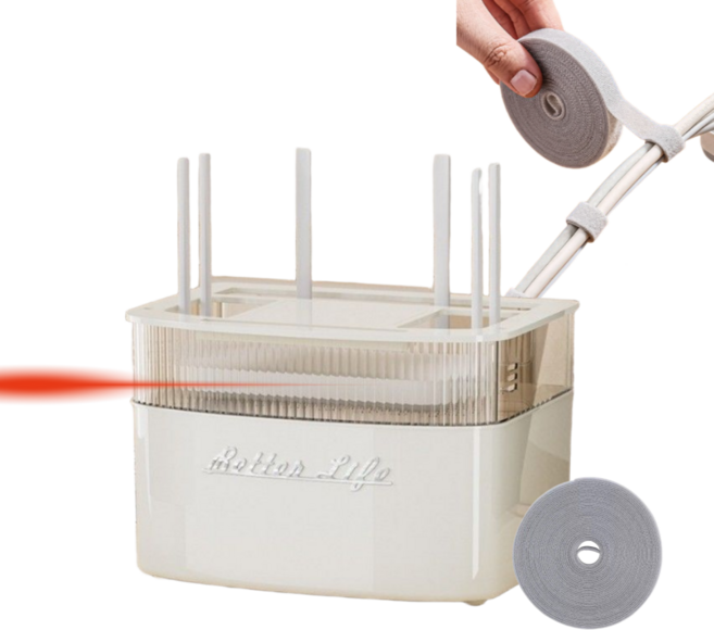 에브리봄 발열아웃 tv 인터넷 셋톱박스 공유기 정리함 특대형, 1개, 크림