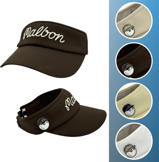 말본 골프 모자 여성 볼마커 바이저, 1개, 02.브라운