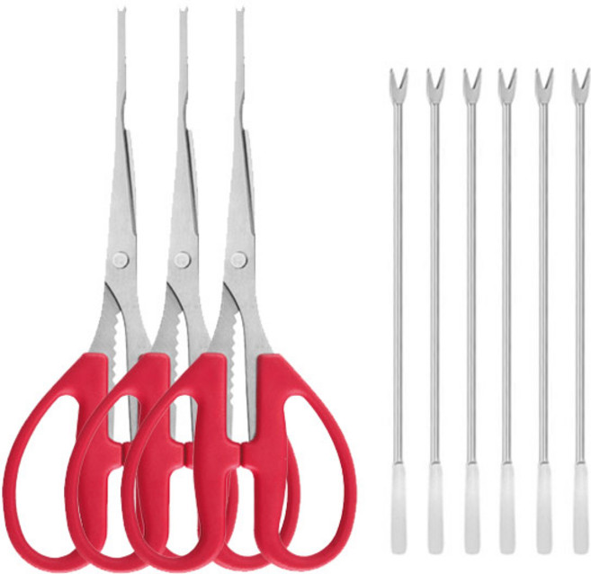 게가위 C타입 레드 3개 + 게포크 A타입 6개