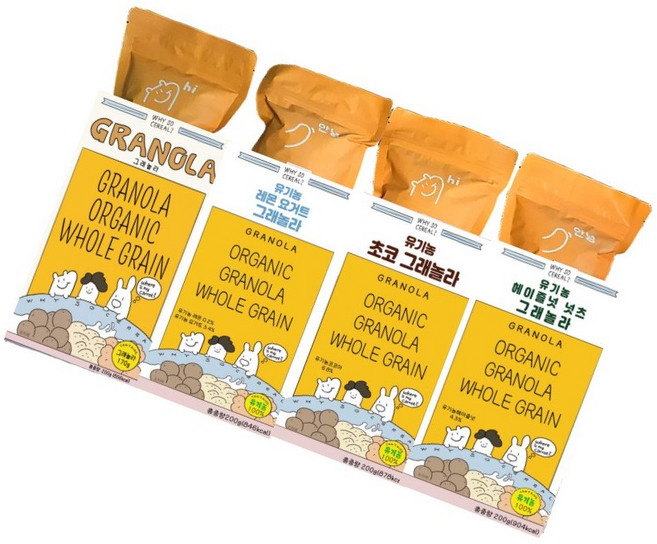 100% 유기농 그래놀라 세트, 1세트, 800g
