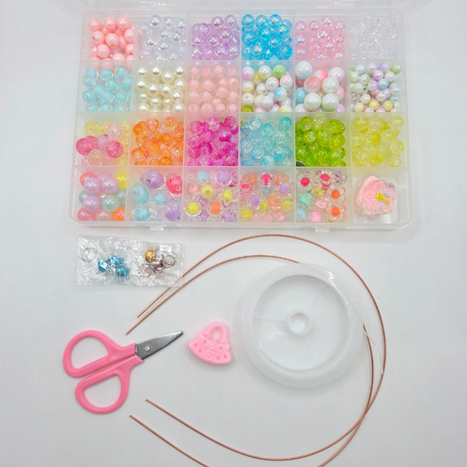 몽드네 비즈 팔찌 반지 머리띠 DIY, 1개, 파스텔B세트