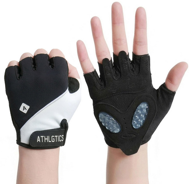 블레오 굳은살 방지 실리콘 헬스 장갑, 1세트, 블랙