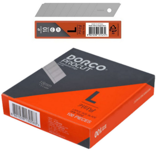 커터칼날 대형커터 18mm 100개