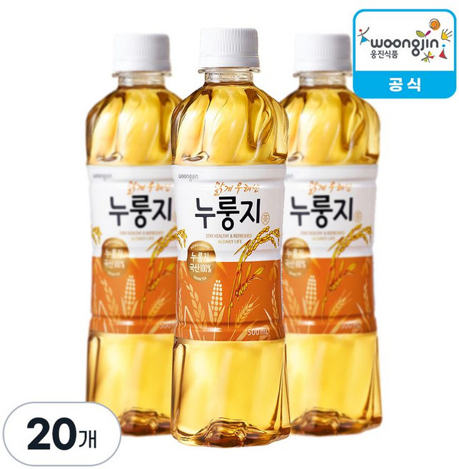 웅진식품 맑게 우려낸 누룽지차, 500ml, 20개