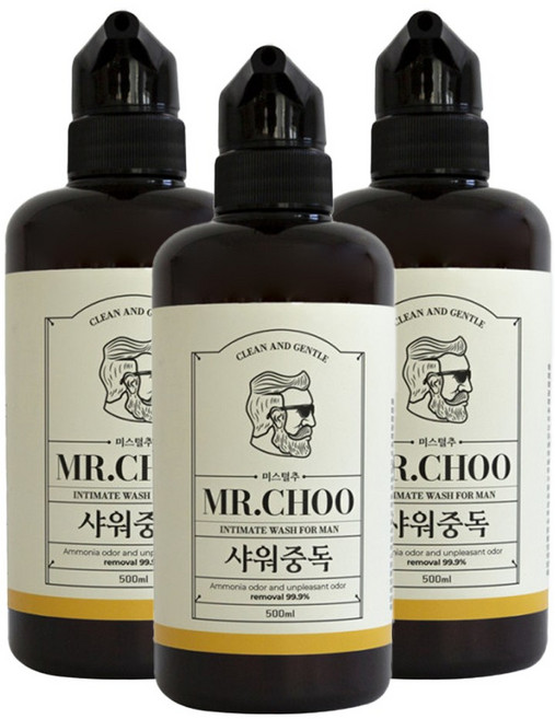 엘로보 극강쿨링 남성청결제 사타구니 냄새제거 대용량 세정제, 500g, 3개